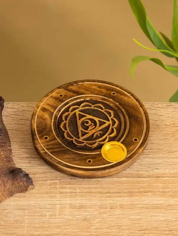 Подставка под благовония  Подставка под благовония "Чакра" дерево 10 см