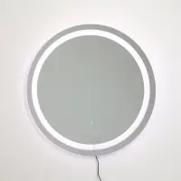 Зеркало интерьерное настенное, с подсветкой, с сенсорной кнопкой, 60&times;60 см