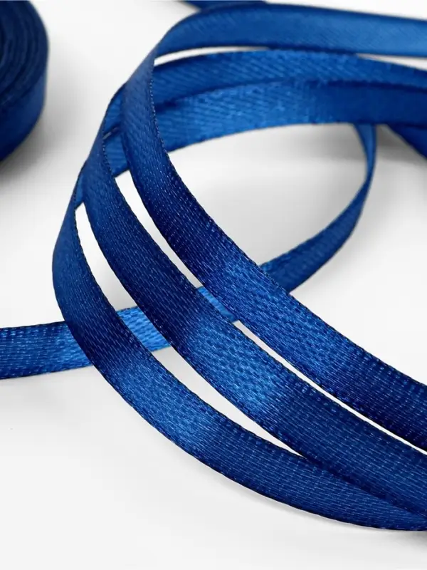 Лента атласная, 6 мм, 23±1 м, тёмно-синяя №38 Лента атласная, 6 мм, 23±1 м, тёмно-синяя №38