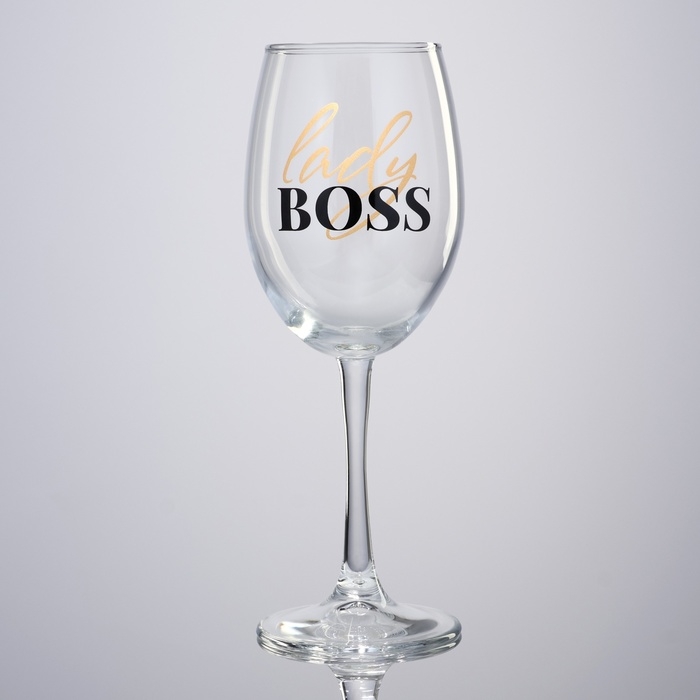 Бокал для вина на День матери «Lady boss», 360 мл