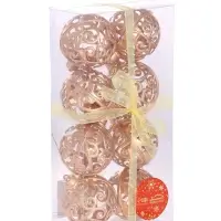 Ёлочные игрушки &laquo;Морозец&raquo;, шары новогодние, d=6 см, 8 шт., золотистые
