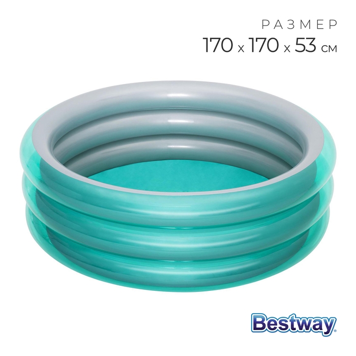 Бассейн надувной «Металлик», 170 х 53 см, от 6 лет, 51042 Bestway Бассейн надувной «Металлик», 170 х 53 см, от 6 лет, 51042 Bestway