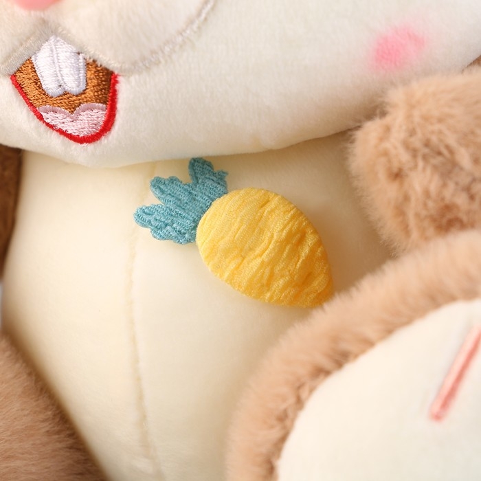 Мягкая игрушка «Зайка», 21 см, бежевая Мягкая игрушка «Зайка», 21 см, бежевая