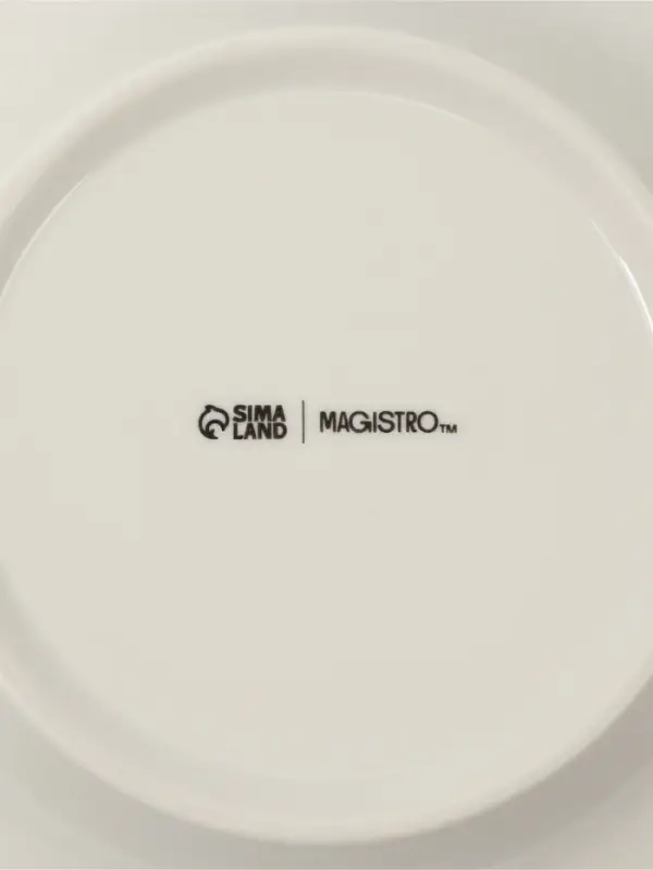 Тарелка для пасты Magistro &laquo;Церера&raquo;, 160 мл, d=21 см, фарфор, коричневая