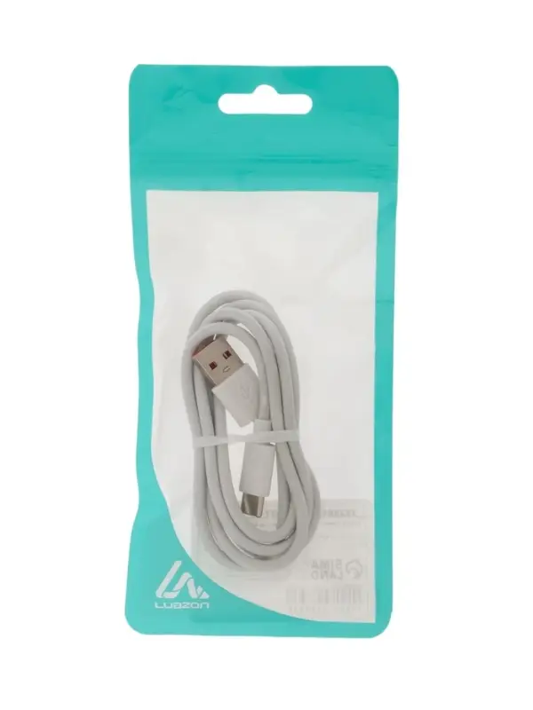 Кабель Luazon, Type-C - USB, 1 А, 1 м, белый Кабель Luazon, Type-C - USB, 1 А, 1 м, белый