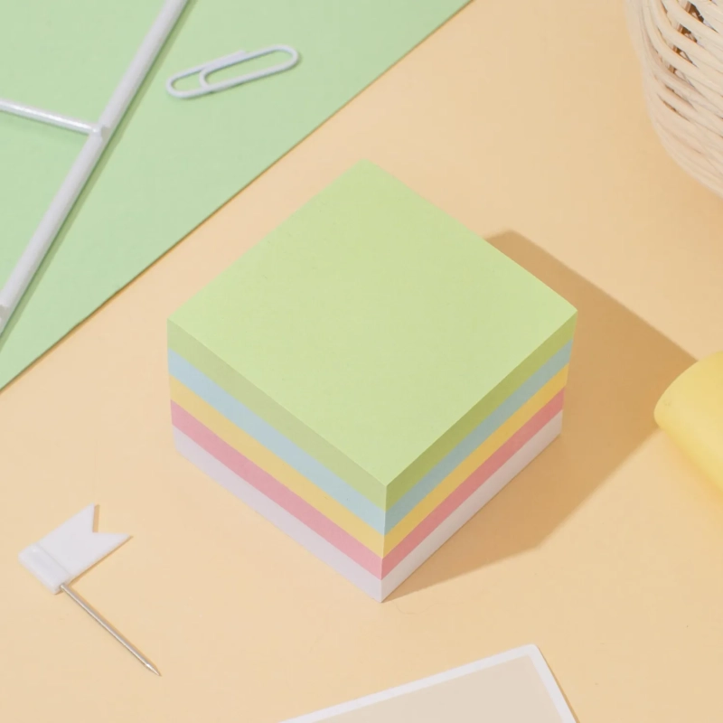 Бумага для заметок с клеевым краем   51x51 мм, 400 л, 5 цв в асс