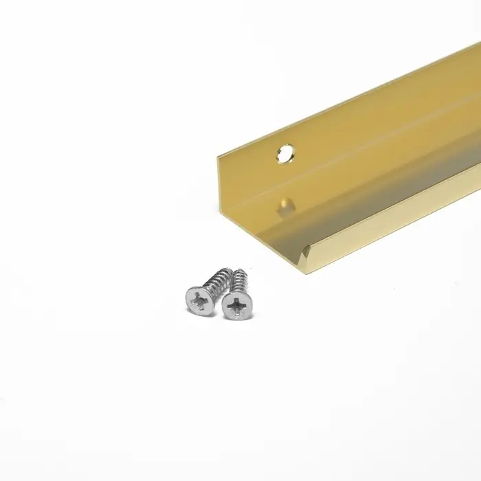 Ручка профильная мебельная торцевая CAPPIO RT001AU, L=200 мм, м/о 160 мм, сатиновое золото