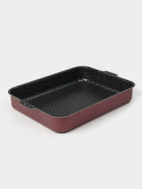 Противень &laquo;Хозяюшка&raquo;, 27&times;35 см, h=6 см, антипригарное покрытие, бордовый