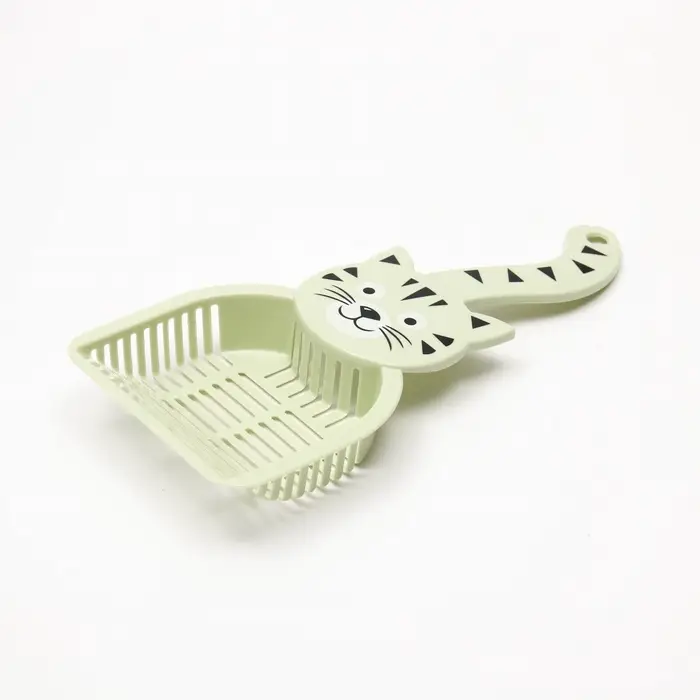 Совок для туалета &laquo;Довольный кот&raquo;, 28&times;12.5 см, пластик, зелёный