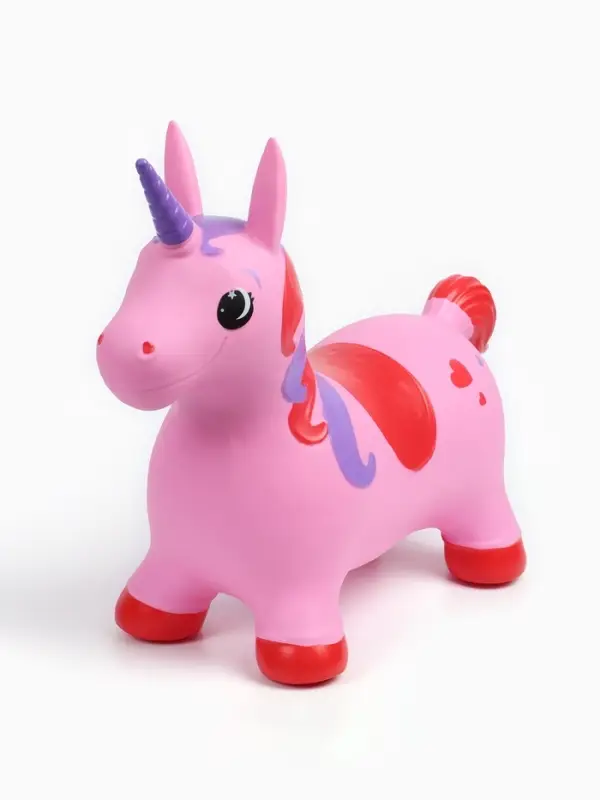 Попрыгун ZABIAKA &laquo;Единорог&raquo;, 51&times;25&times;50 см, розовый