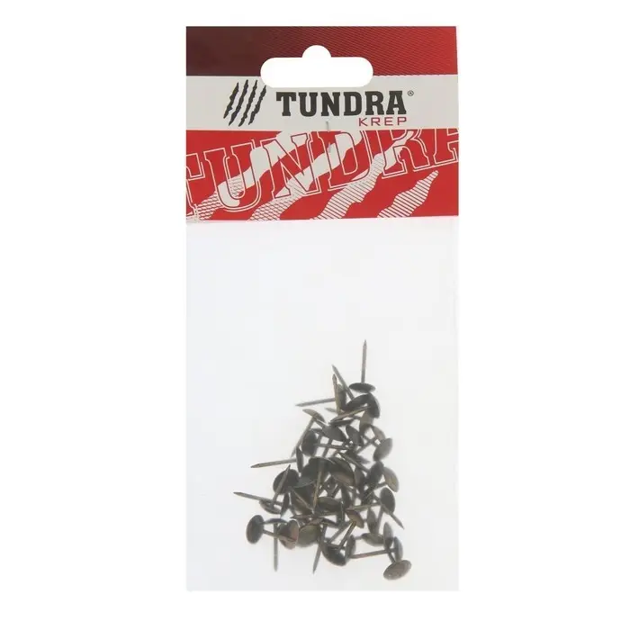 Гвозди ТУНДРА, декоративные, обивочные, 8×15 мм, бронза, фасовка 50 шт. Гвозди ТУНДРА, декоративные, обивочные, 8×15 мм, бронза, фасовка 50 шт.