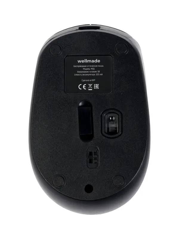 Комплект клавиатура и мышь WELLMADE KM02, беспроводной, 1200 dpi, 300 мАч, АА 1, чёрный Комплект клавиатура и мышь WELLMADE KM02, беспроводной, 1200 dpi, 300 мАч, АА 1, чёрный