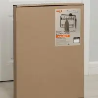 Вешалка настенная с полкой, 9 крючков, 2 яруса, 73&times;22&times;58 см, коричневая