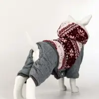 Комбинезон "Лапландия", с подкладом, размер L (ДС 35, ОГ 45, ОШ 35 см), серый/бордо Комбинезон "Лапландия", с подкладом, размер L (ДС 35, ОГ 45, ОШ 35 см), серый/бордо