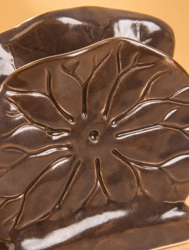 Салфетница Салфетница "Цветок" керамика, цв. коричневый, 12х5х10 см