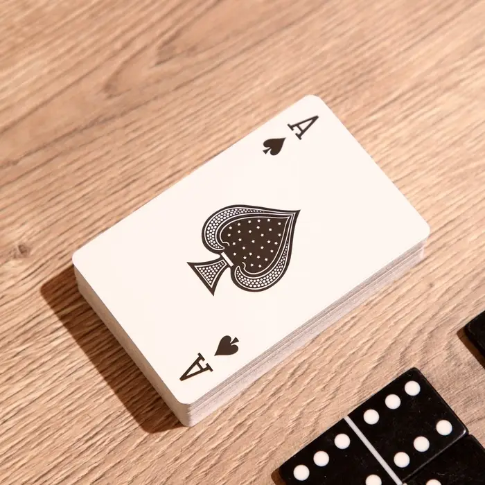 Игра настольная 3 в 1, домино, кубики, карты, полирезин, МДФ