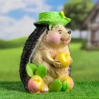 Садовая фигура из гипса &laquo;Ёжик с тремя яблоками&raquo;, 20&times;15&times;27 см