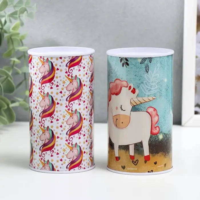 Копилка металл Копилка металл "Единорог" МИКС 12х6,5х6,5 см