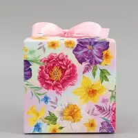 Коробка подарочная складная, упаковка, &laquo;8 марта&raquo;, 12&times;12&times;12 см