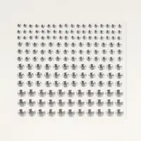 Наклейки для макияжа «Стразы», d=3/4/5/6 мм, на клеевой основе, серебристые