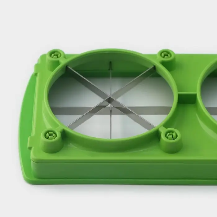 Овощерезка универсальная Доляна &laquo;Фреш Флеш&raquo;, 7 насадок, овощечистка, мерный контейнер, 27&times;10&times;12 см, зелёная, белая