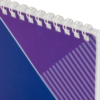 Блокнот А6 108x146,40л,гребень, картон,клетка, синяя