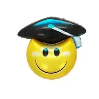 Воздушный шар фольгированный 16" &laquo;Смайлик на выпускной&raquo; набор 5 штук