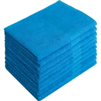 Набор полотенец махровых бордюр 440 г/м2, 50х90 ярко-голубой, 10шт