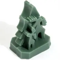 Свеча новогодняя &laquo;Олени&raquo;, 7&times;5&times;8.5 см, 9 ч, зелёный
