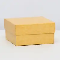 Коробка подарочная складная, упаковка, крышка - дно, крафт, 10×10×5 см