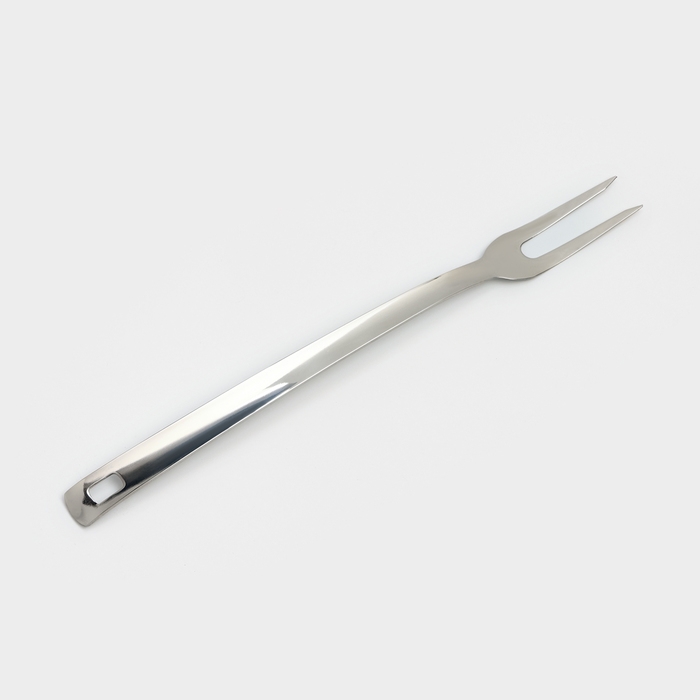 Вилка для мяса из нержавеющей стали Доляна Everyday, h=37×3 см, толщина 3 мм, цвет серебряный Вилка для мяса из нержавеющей стали Доляна Everyday, h=37×3 см, толщина 3 мм, цвет серебряный