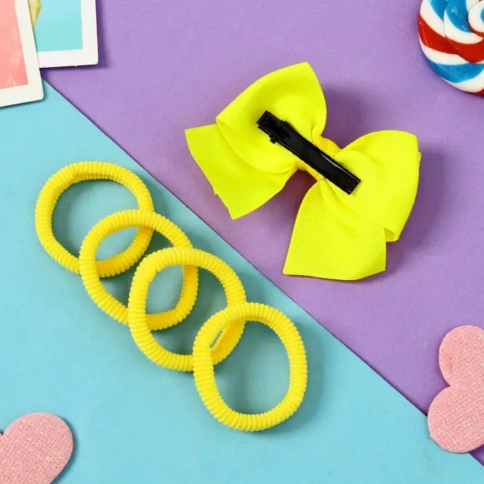 Набор для волос Набор для волос "Малютка" (4 резинки, 1 зажим) жёлтый