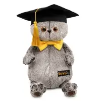Мягкая игрушка &laquo;Кот Басик&raquo; 25 см, в академической шапочке МИКС