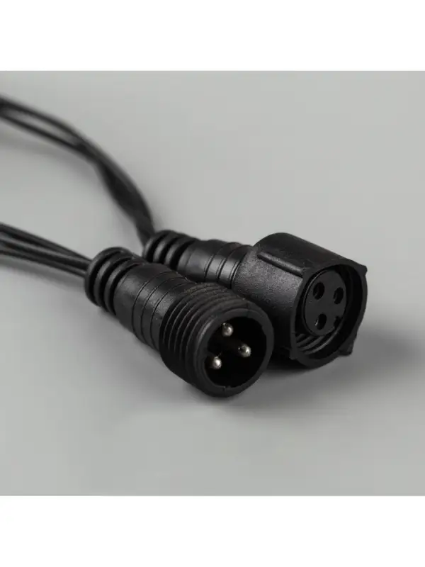 Гирлянда &laquo;Бахрома&raquo; 3&times;0.6 м, IP44, УМС, тёмная нить, 160 LED, свечение синее, мерцание белым, 220 В