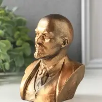 Бюст &laquo;Ленин В.И.&raquo;, фигурка гипс, под латунь, 13&times;8&times;8 см