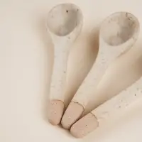 Набор чайных ложек SL Home &laquo;Виенто&raquo;, 10.5&times;2.8 см, 3 шт., керамика, бежевый