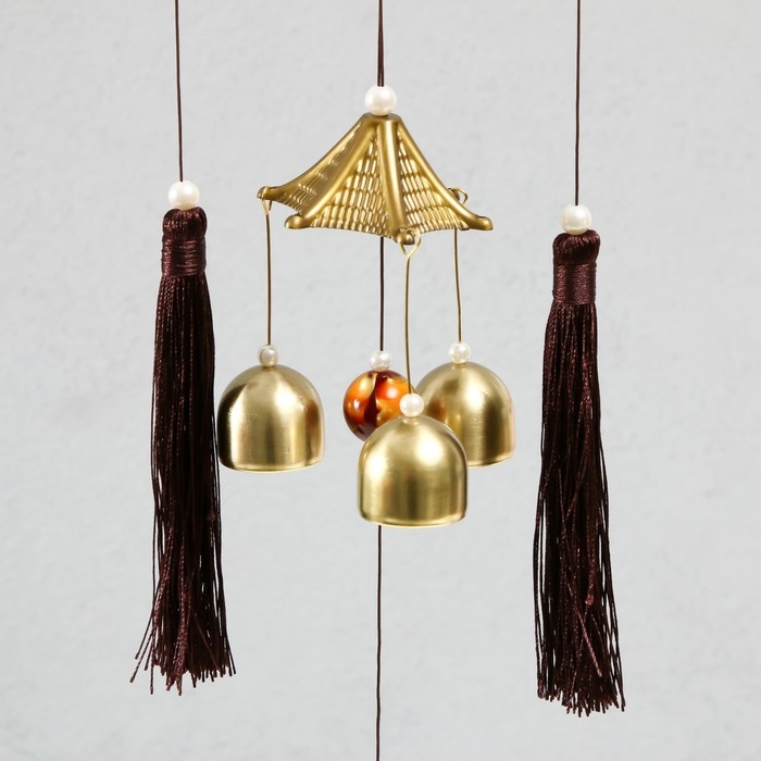 Музыка ветра металл Музыка ветра металл "Ганеша" 4 колокольчика 52х12,5х2,7 см