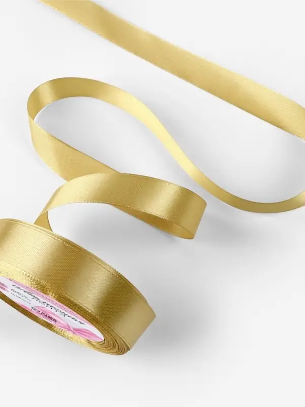 Лента атласная, 20 мм, 23&plusmn;1 м, цвет золотой №204