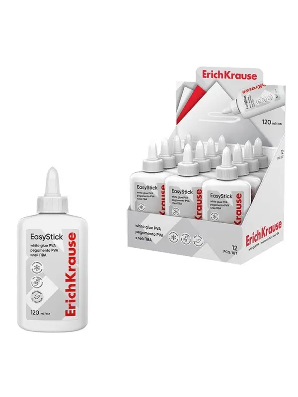 Клей ПВА ErichKrause Standard, 120 мл