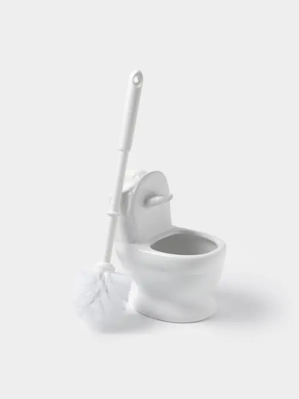 Ёршик для унитаза с подставкой &laquo;Классик&raquo;, 10&times;13&times;32 см, белый