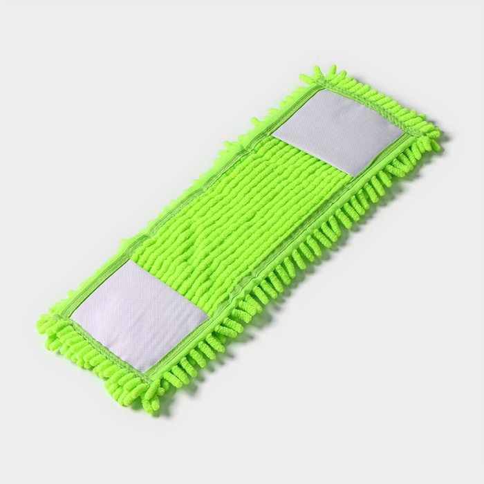 Насадка для плоской швабры Доляна, микрофибра букли, 43×13 см, цвет зелёный Насадка для плоской швабры Доляна, микрофибра букли, 43×13 см, цвет зелёный