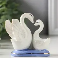 Фигурка керамика под фарфор &laquo;2 лебедя&raquo;, 8&times;7 см