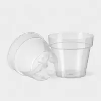 Кашпо для цветов со вставкой Plast-Avenue &laquo;Порто&raquo;, 2.4 л, пластик, прозрачное