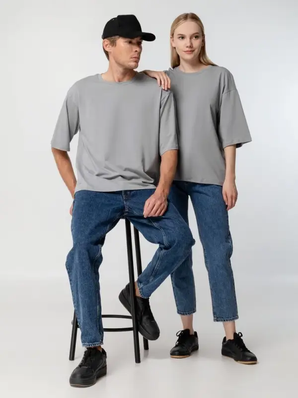 Футболка унисекс оверсайз Street Vibes, серая, размер XS/S Футболка унисекс оверсайз Street Vibes, серая, размер XS/S