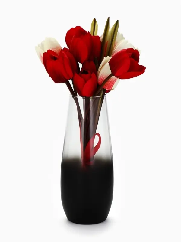 Ваза для цветов &laquo;Градиент&raquo; стеклянная, 26 см, 1.7 л.