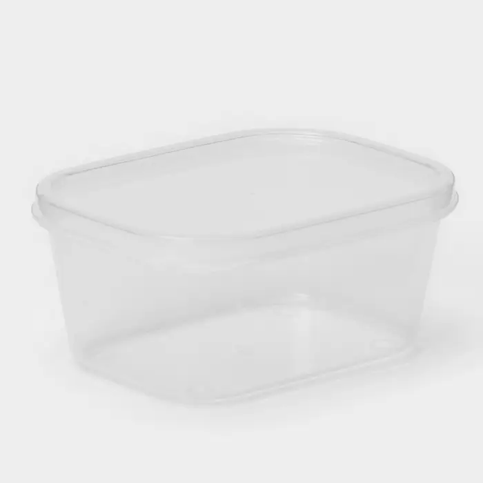 Контейнер для хранения еды Доляна, 500 мл, 13&times;10&times;5.5 см, прямоугольный, пластик, прозрачный