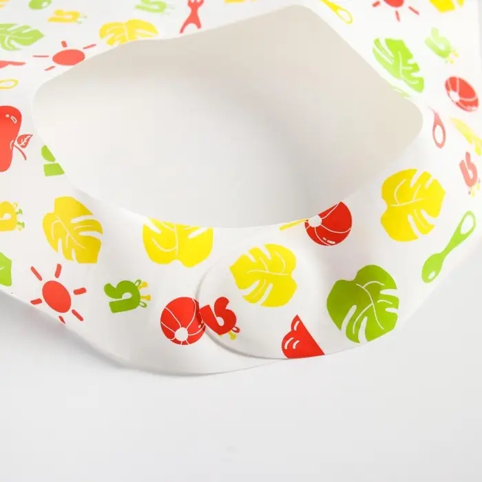 Нагрудник для кормления &laquo;Крошка Я&raquo; непромокаемый на липучке, желтый