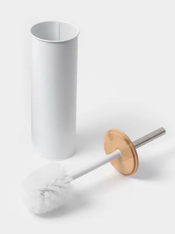 Ёршик для унитаза SAVANNA BAMBOO, 9.5×38 см, белый