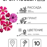 Семена цветов Петуния грандифлора &laquo;Галактика&raquo;, розовая, F1, 10 шт., &laquo;ПОИСК&raquo;