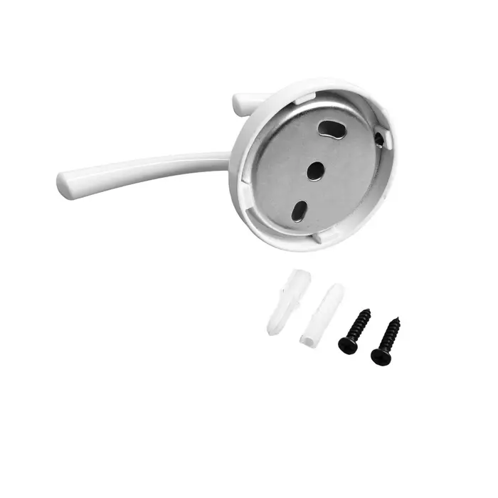 Крючок мебельный CAPPIO STRONG, двухрожковый, цвет белый